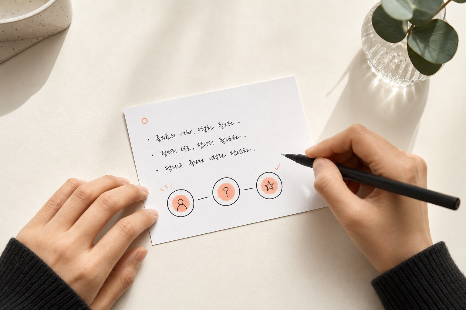 Define a user problem and workflow before building